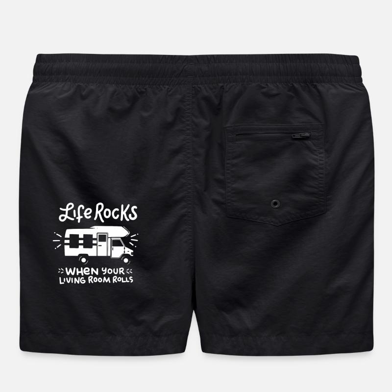 camping - Swim Trunks - black