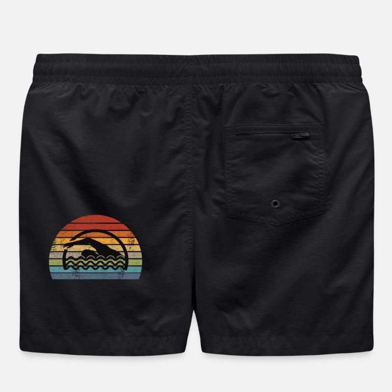 Nageur nageur rétro - Short de bain - noir