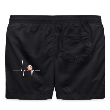 Billard Billardkugel Herzschlag - Badeshorts - Schwarz - Hinten