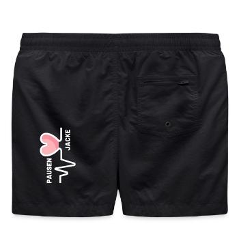 Pausenjacke Pflegekraft Krankenschwester Rauchen - Badeshorts - Schwarz - Hinten