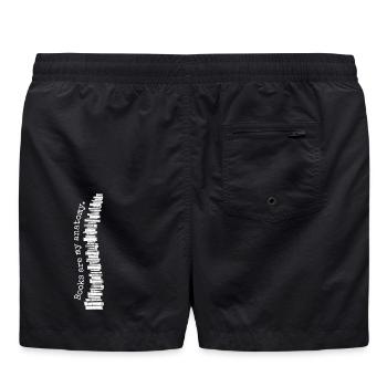 Books Books Are My Anatomy Spine Bookworm - Swim Trunks - black - Back