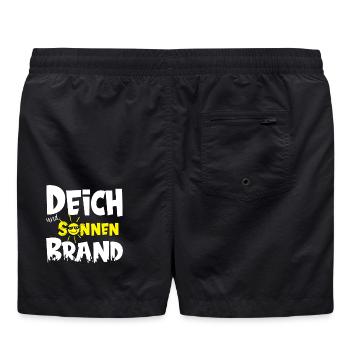 Deich und Sonnenbrand für Camping Urlaub - Badeshorts - Schwarz - Hinten