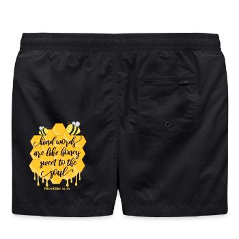 Citation biblique chrétienne Abeilles - Short de bain - noir - Dos