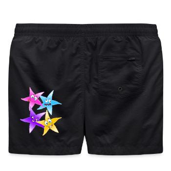 Vivid Star Quartet Fun Cartoon Stars - Short de bain - noir - Dos