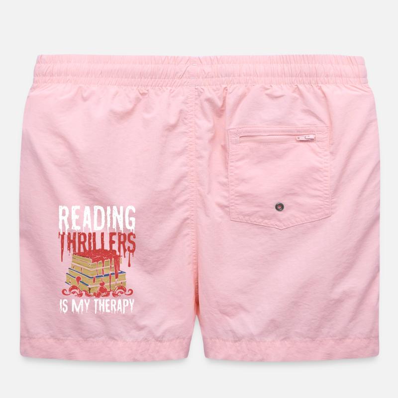 Reading Thrillers Is My Therapy Swim Trunks