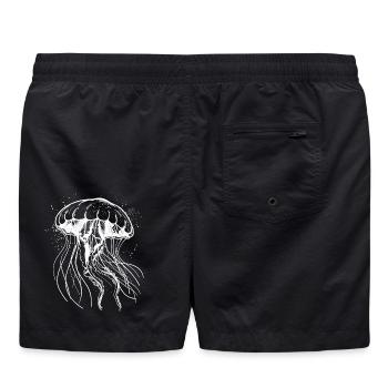 Motif Méduse Blanche - Méduse - Short de bain - noir - Dos