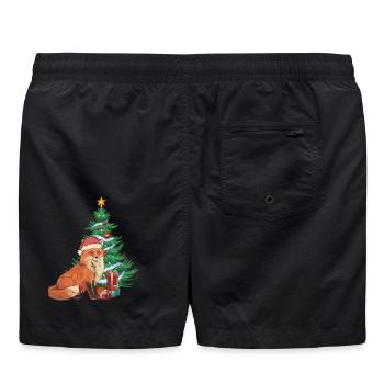 Renard Père Noël Père Noël Sapin de Noël - Short de bain - noir - Dos