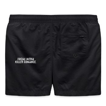 LES MÉDIAS SOCIAUX ONT TUÉ LA ROMANCE - Short de bain - noir - Dos - AI Model Male 185 light (185cm)