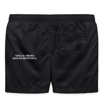LES MÉDIAS SOCIAUX ONT TUÉ LA ROMANCE - Short de bain - noir - Dos - AI Model Male 185 light (185cm)