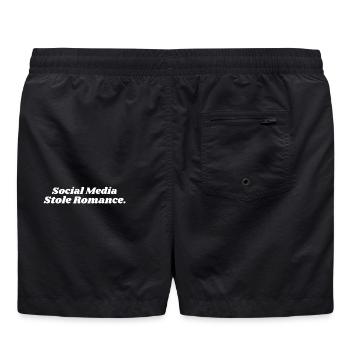SOCIAL MEDIA STOLE ROMANCE - Badeshorts - Schwarz - Hinten