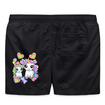 Licorne Licornes Cheval Chevaux Enfants - Short de bain - noir - Dos