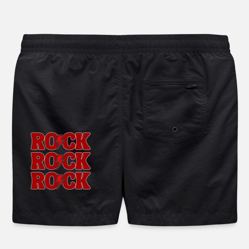 ROCK Drei rote Logos Badeshorts