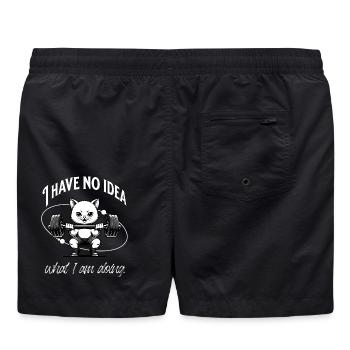 Gym Beginner | No Idea - Badeshorts - Schwarz - Hinten - AI Model Male 185 light (185cm)