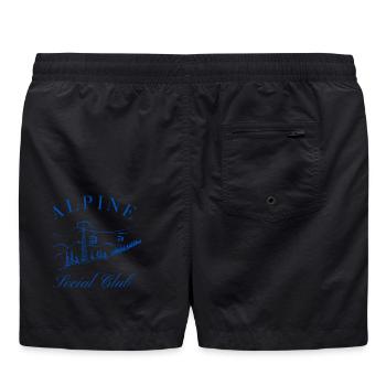 Alpine Social Club Après Ski Shirt Skifahren Berge - Badeshorts - Schwarz - Hinten