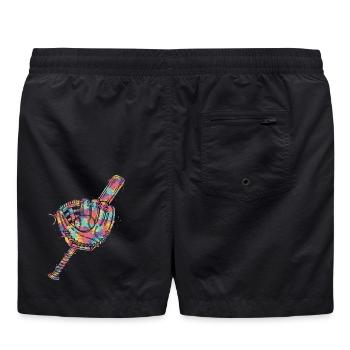 Ball and Bat Glove Multicolor - Swim Trunks - black - Back - AI Model Male 185 light (185cm)