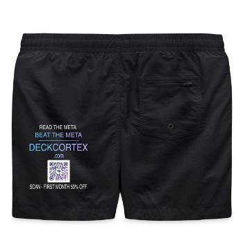 Deckcortex Neon Gehirn Kartenspiel - Badeshorts - Schwarz - Hinten