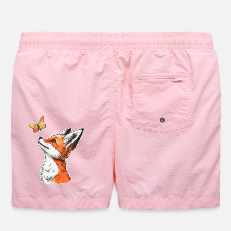 Fuchs mit Schmetterling Badeshorts