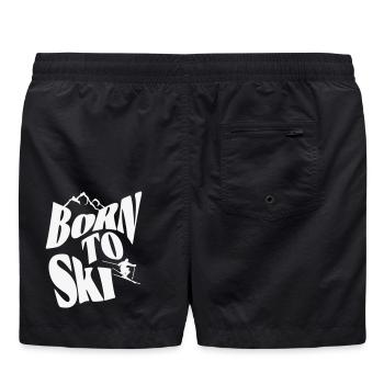 Wintersport - Born to SKI - Badeshorts - Schwarz - Hinten