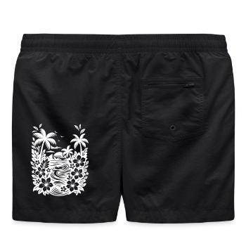Blanc de plage - Short de bain - noir - Dos