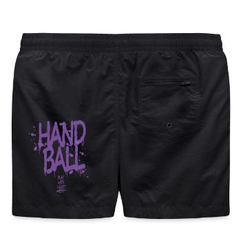 Handball Graffiti with Heart - Swim Trunks - black - Back