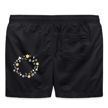 Stars and more  | Symbole-Rahmen Weihnachten - Badeshorts - Schwarz - Hinten