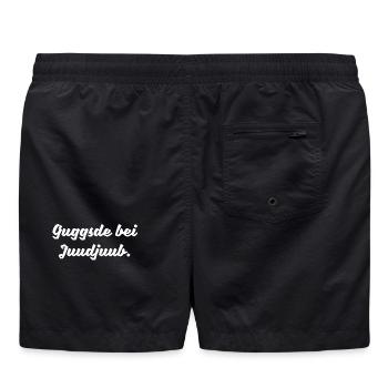 Youtube Schauen Sächsischer Spruch Ossi Geschenk - Badeshorts - Schwarz - Hinten