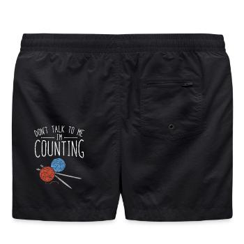 Crochet fait main crochet crochet en laine - Short de bain - noir - Dos
