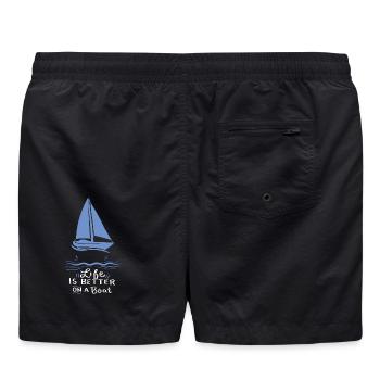 Segeln Segelboot - Badeshorts - Schwarz - Hinten