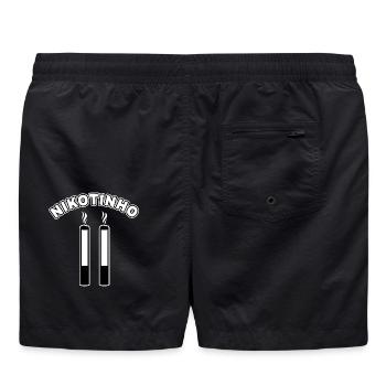 Numéro de joueur Nikotinho Footballer Soccer Funny - Short de bain - noir - Dos