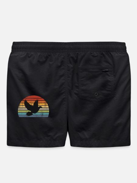 Pigeon Retro - Swim Trunks - black