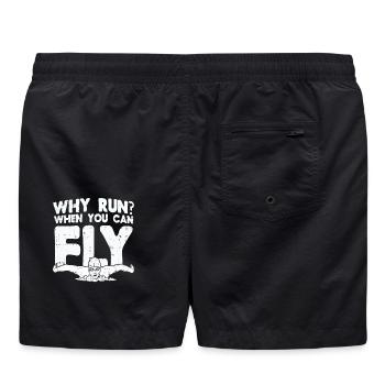 Schwimmen Schwimmer Geschenk - Badeshorts - Schwarz - Hinten