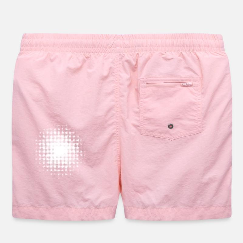 fond rond pointillé blanc Short de bain