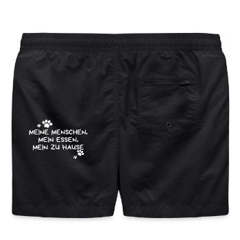 Haustier Witz - Badeshorts - Schwarz - Hinten