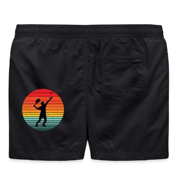 tennis, fan de tennis, match de tennis - Short de bain - noir - Dos