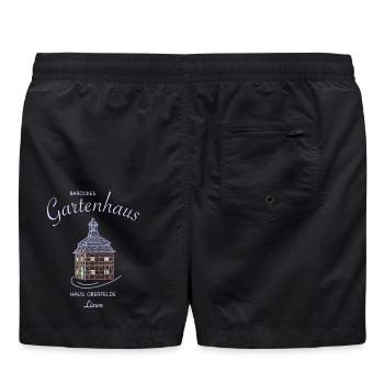Lünen, Haus Oberfelde, kultiges Gartenhaus Spieker - Badeshorts - Schwarz - Hinten