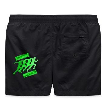 running, jogging, footing, course à pied, trail - Short de bain - noir - Dos