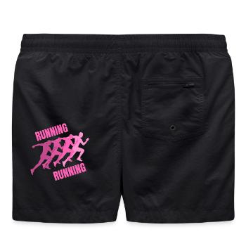 running, footing, course à pied, jogging - Short de bain - noir - Dos