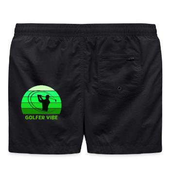 golf, golfeur, fan de golf - Short de bain - noir - Dos