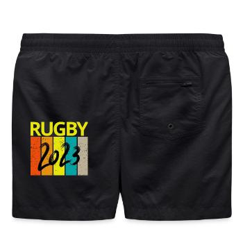 rugby, rugby sport, fan de rugby, rugby 2023 - Short de bain - noir - Dos