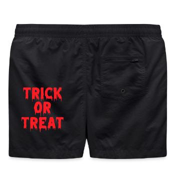 Halloween, Schwarze Magie, Süßigkeiten - Badeshorts - Schwarz - Hinten - AI Model Male 185 light (185cm)