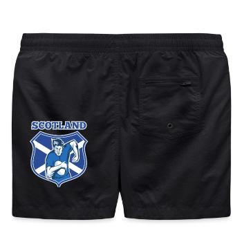 Schottland, Schottland, Schottland - Badeshorts - Schwarz - Hinten - AI Model Male 185 light (185cm)