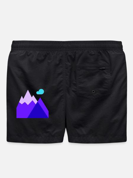 Mountain, Skiing, Downhill Skiing - Swim Trunks - black