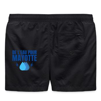 Mayotte, 976, département Français - Short de bain - noir - Dos - AI Model Male 185 light (185cm)