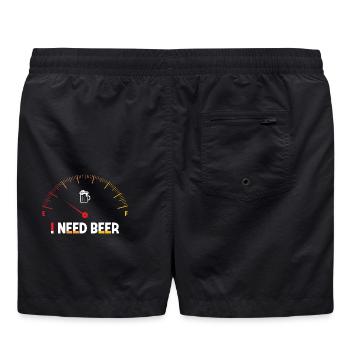 Design de motif de bière humoristique - Short de bain - noir - Dos