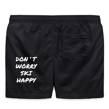 Ne t’inquiète pas, Ski Happy Saying - Short de bain - noir - Dos