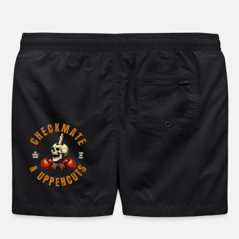 Checkmate & Uppercuts - Swim Trunks - black