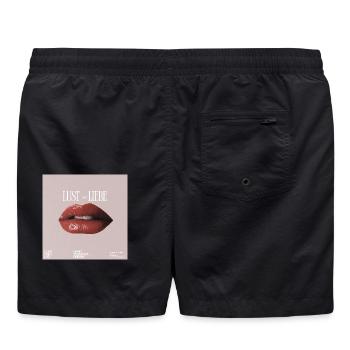 Lust und Liebe: Lippenkunst  - Badeshorts - Schwarz - Hinten