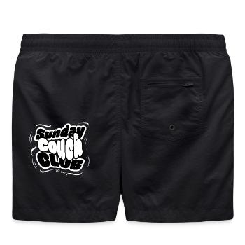 Sunday Couch Club T-Shirt, Urban Streetwear Design - Swim Trunks - black - Back