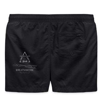 Inhale - Exhale-Breathing Weiß Breathwork - Badeshorts - Schwarz - Hinten