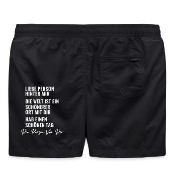 Person Hinter Mir - Badeshorts - Schwarz - Hinten
